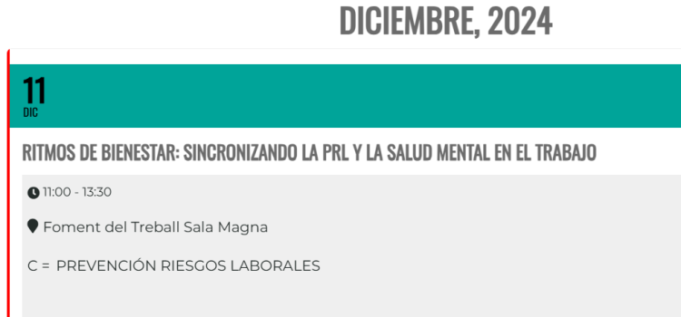 Ritmos de bienestar: sincronizando la PRL y la salud mental en el trabajo.