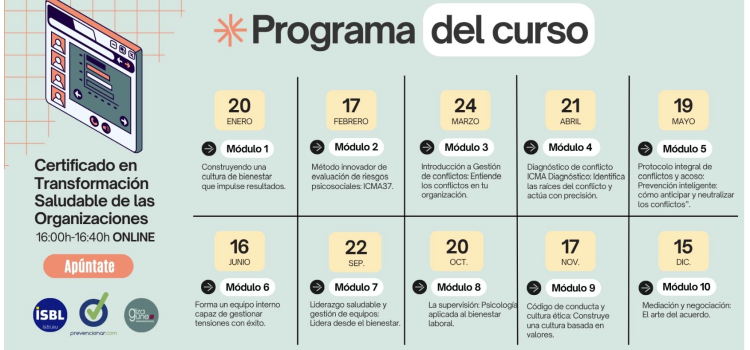 Transformación saludable de las organizaciones.